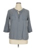 Stylus 100% Rayon Blue 3/4 Sleeve Blouse Size XL - photo 1