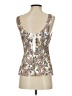 Drew 100% Polyester Ivory Sleeveless Top Size S - photo 2