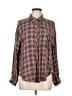 Mystree Plaid Brown Long Sleeve Button-Down Shirt Size M - photo 1