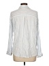 Be Cool 100% Rayon Stripes Ivory Long Sleeve Button-Down Shirt Size L - photo 2