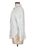 Be Cool 100% Rayon Stripes Ivory Long Sleeve Button-Down Shirt Size L - photo 5