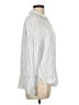 Be Cool 100% Rayon Stripes Ivory Long Sleeve Button-Down Shirt Size L - photo 4