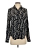 H&M 100% Polyester Polka Dots Black Long Sleeve Blouse Size 0 - photo 1