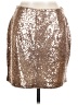showpo 100% Polyester Metallic Gold Formal Skirt Size 10 - photo 2