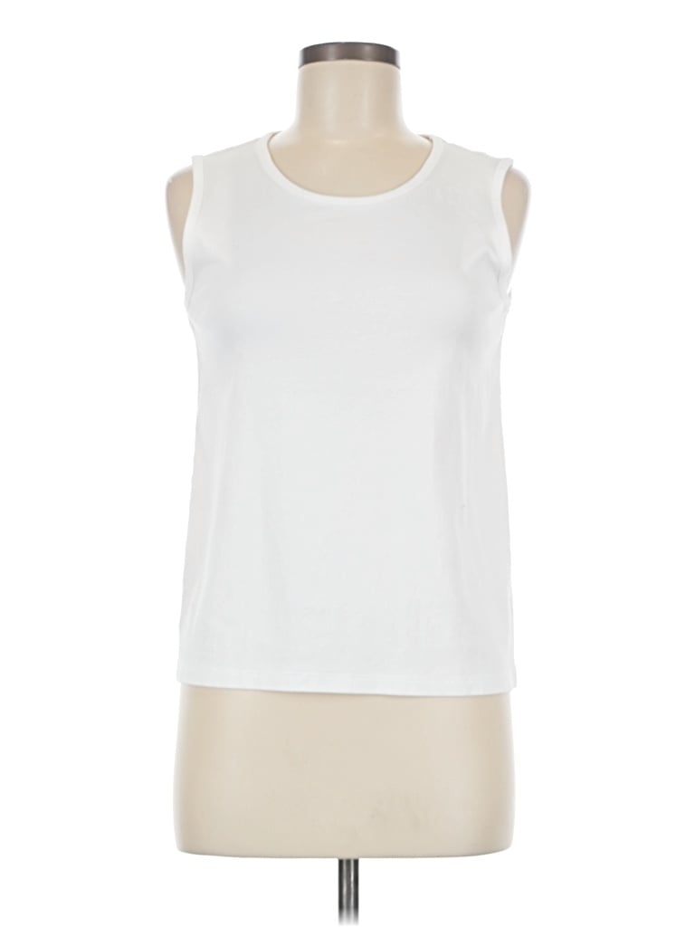 Pre-owned L.l.bean Sleeveless T-shirt In White