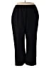 Alfred Dunner 100% Polyester Solid Black Casual Pants Size 24W - photo 1