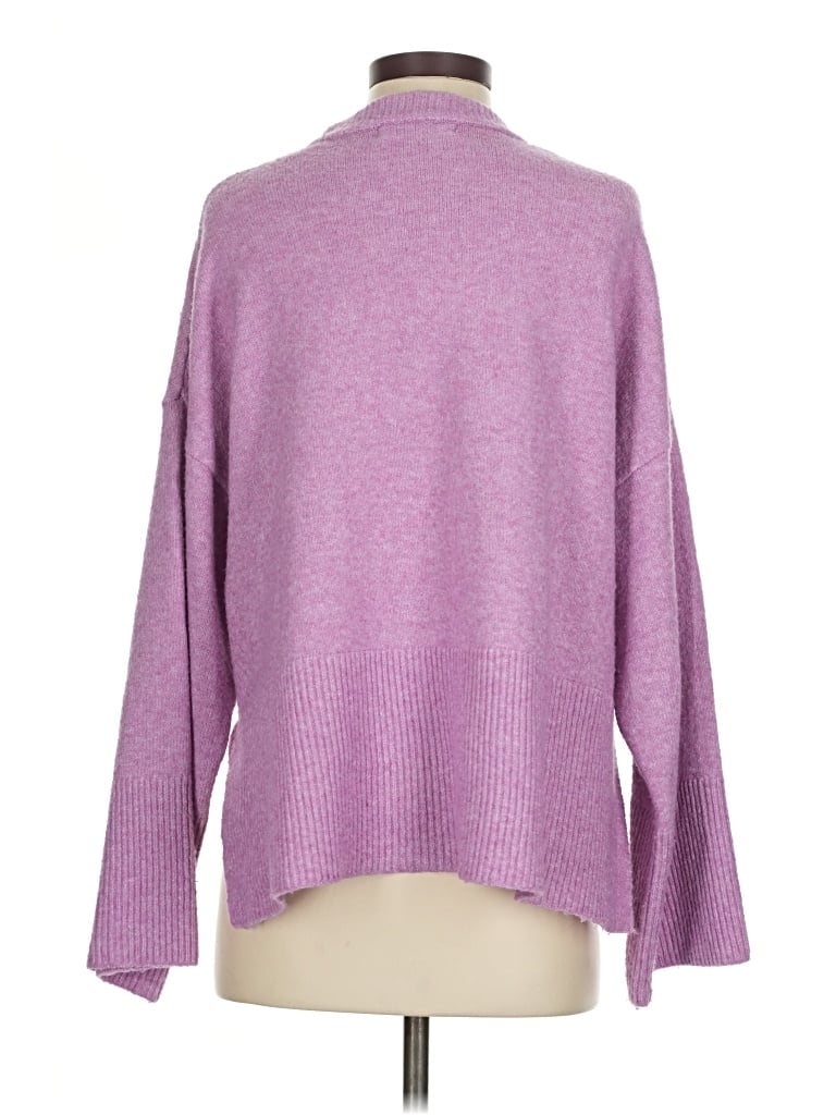 Pre-owned Elodie Turtleneck Sweater In Purple