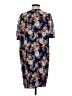 J.Crew 100% Polyester Print Blue Casual Dress Size 4 - photo 2