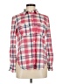 Joe Fresh Plaid Pink Long Sleeve Button-Down Shirt Size M - photo 1