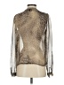 Cynthia Steffe Metallic Silver Tan Long Sleeve Blouse Size 4 - photo 2