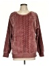 Cuddl Duds 100% Polyester Chevron-herringbone Burgundy Pullover Sweater Size L (petite) - photo 1