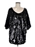 Rachel Zoe 100% Nylon Black 3/4 Sleeve Top Size M - photo 1
