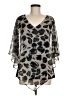 Frank Lyman Design 100% Polyester Silver Tan Poncho Size 8 - photo 1