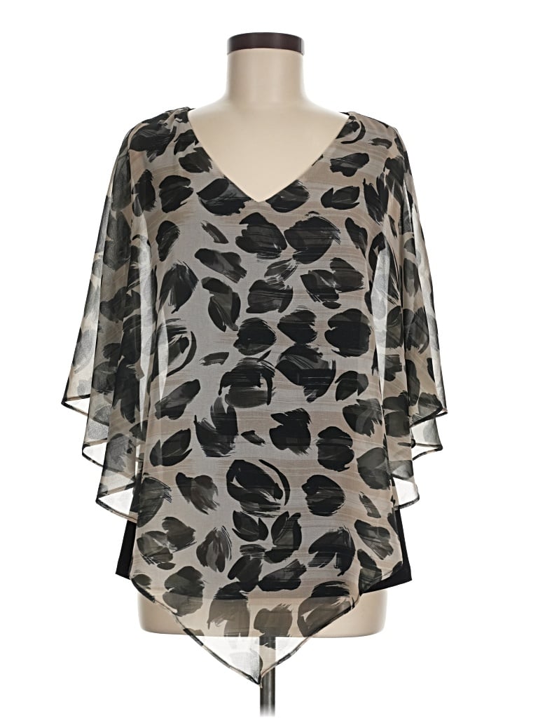 Pre-owned Frank Lyman Design Poncho In Tan