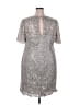 Kay Unger 100% Polyester Metallic Silver Cocktail Dress Size 20w - photo 2