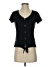 Just Be... Black Short Sleeve Top Size S - photo 1