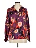 Unbranded 100% Polyester Print Purple Long Sleeve Blouse Size M - photo 1