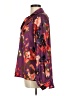 Unbranded 100% Polyester Print Purple Long Sleeve Blouse Size M - photo 5