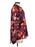 Unbranded 100% Polyester Print Purple Long Sleeve Blouse Size M - photo 4