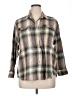 Old Navy 100% Cotton Plaid Gray 3/4 Sleeve Button-Down Shirt Size XL - photo 1