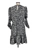 Scoop 100% Polyester Animal Print Black Casual Dress Size L - photo 2