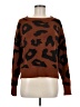 Vestidos Animal Print Brown Pullover Sweater Size M - photo 1