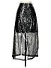 L Love 100% Polyester Metallic Silver Formal Skirt Size S - photo 1