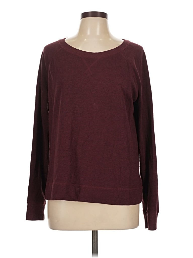 Pre-owned Merona Pullover Sweater In Burgundy