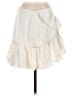 Do & Be 100% Polyester Solid Ivory Silver Casual Skirt Size L - photo 1