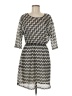Max and Cleo 100% Polyester Chevron-herringbone Gray Casual Dress Size M - photo 1