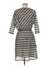 Max and Cleo 100% Polyester Chevron-herringbone Gray Casual Dress Size M - photo 2