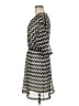 Max and Cleo 100% Polyester Chevron-herringbone Gray Casual Dress Size M - photo 5