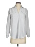 Ann Taylor Factory 100% Polyester Silver Gray Long Sleeve Blouse Size XS - photo 1