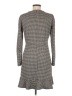 Ann Taylor LOFT Houndstooth Gray Casual Dress Size 6 - photo 2