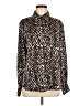 Dress Forum 100% Polyester Animal Print Black Long Sleeve Blouse Size M - photo 1