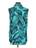 Worthington Tropical Teal Sleeveless Button-Down Shirt Size L - photo 2