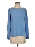 Ann Taylor LOFT 100% Polyester Blue Long Sleeve Blouse Size XS - photo 1