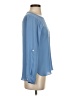 Ann Taylor LOFT 100% Polyester Blue Long Sleeve Blouse Size XS - photo 4
