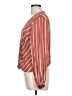 Rebellion 100% Rayon Stripes Orange Long Sleeve Blouse Size L - photo 5