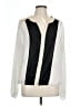 Charming Charlie 100% Polyester Color Block Ivory Long Sleeve Blouse Size L - photo 1