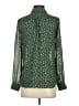 Uniqlo 100% Polyester Polka Dots Green Long Sleeve Blouse Size S - photo 2