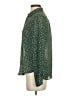 Uniqlo 100% Polyester Polka Dots Green Long Sleeve Blouse Size S - photo 5