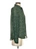 Uniqlo 100% Polyester Polka Dots Green Long Sleeve Blouse Size S - photo 4