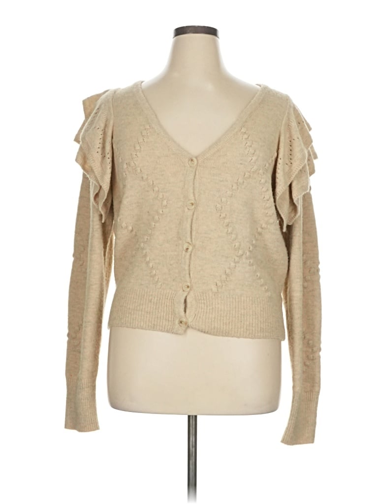 Pre-owned Astr Cardigan Sweater In Tan