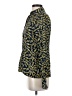 Tucker 100% Silk Print Yellow Long Sleeve Silk Top Size P (petite) - photo 5
