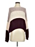 Debut 100% Polyester Color Block Burgundy Pullover Sweater Size M - photo 1