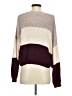 Debut 100% Polyester Color Block Burgundy Pullover Sweater Size M - photo 2