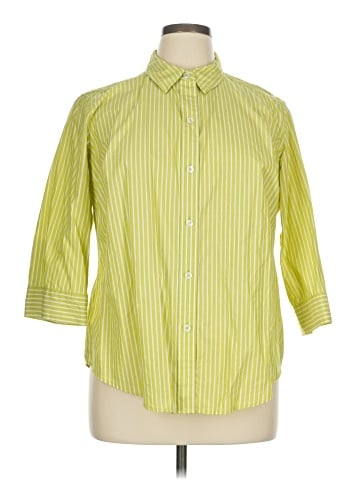 Liz Claiborne 3/4 Sleeve Button-Down Shirt (view 1)
