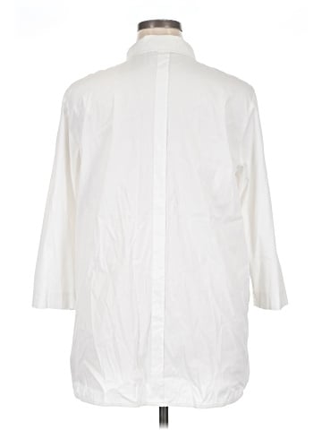 Lafayette 148 New York 3/4 Sleeve Button-Down Shirt (view 2)