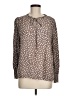 Shein 100% Polyester Animal Print Brown Long Sleeve Blouse Size 6 - photo 1
